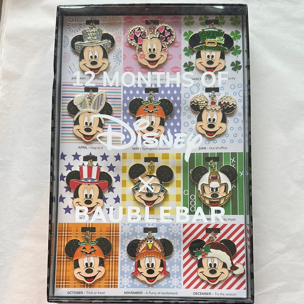 Disney x BaubleBar 12 Months of Bag Charm Set
